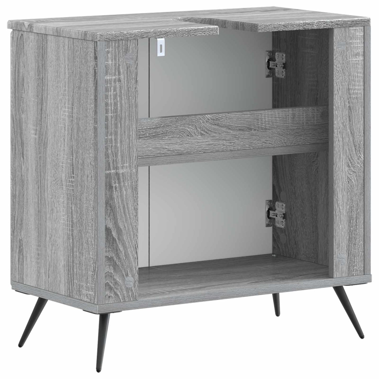 vidaXL Ντουλάπα Νιπτήρα Mπάνιου BREDA Γκρι Sonoma 59,5 x 31,5 x 59 εκ.