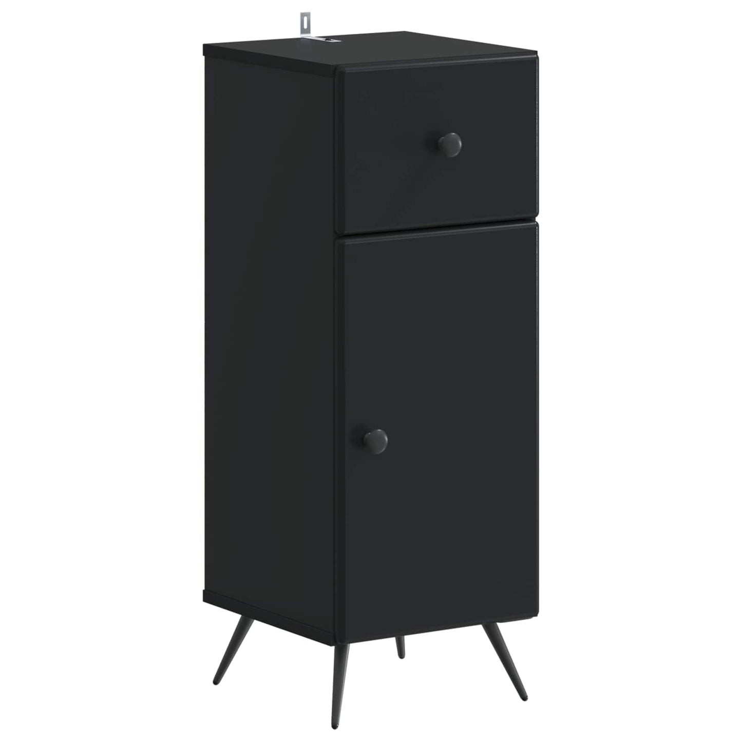 vidaXL Ντουλάπι Αποθήκευσης Μπάνιου BREDA Μαύρο 30 x 31 x 80 εκ.