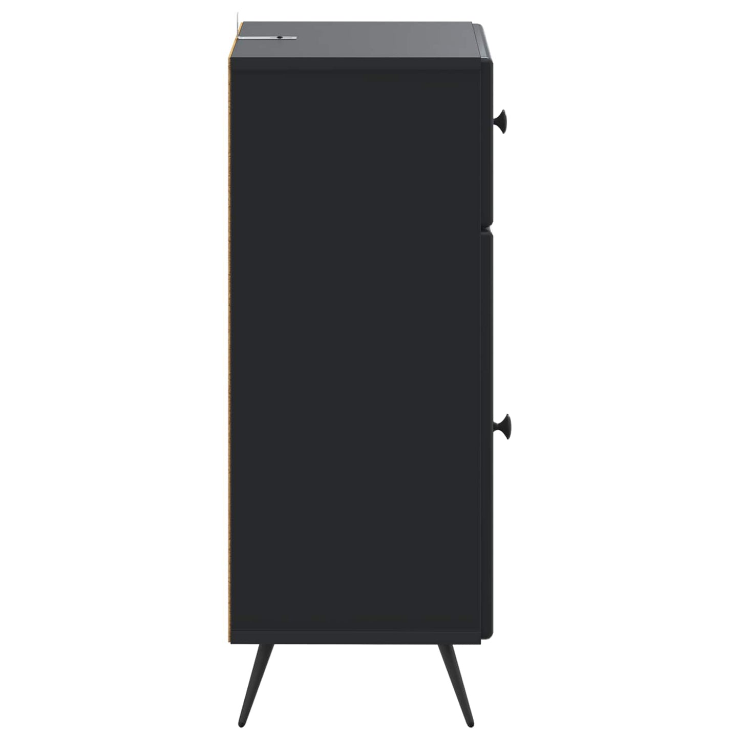 vidaXL Ντουλάπι Αποθήκευσης Μπάνιου BREDA Μαύρο 30 x 31 x 80 εκ.