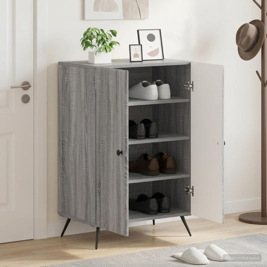 vidaXL Ντουλάπα Παπουτσιών BREDA 59,5 x 39,5 x 90 εκ. Γκρι Sonoma