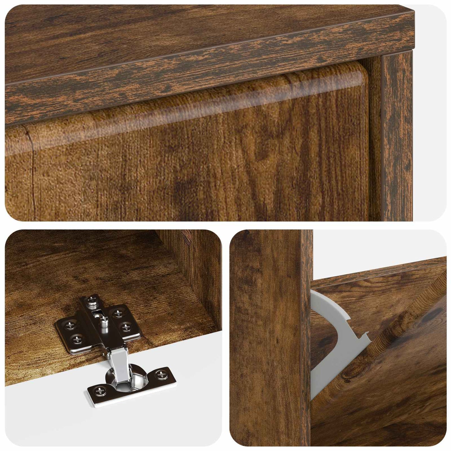 vidaXL Ντουλάπα Παπουτσιών BREDA 78 x 24 x 103 εκ. Επεξεργασμένο Ξύλο