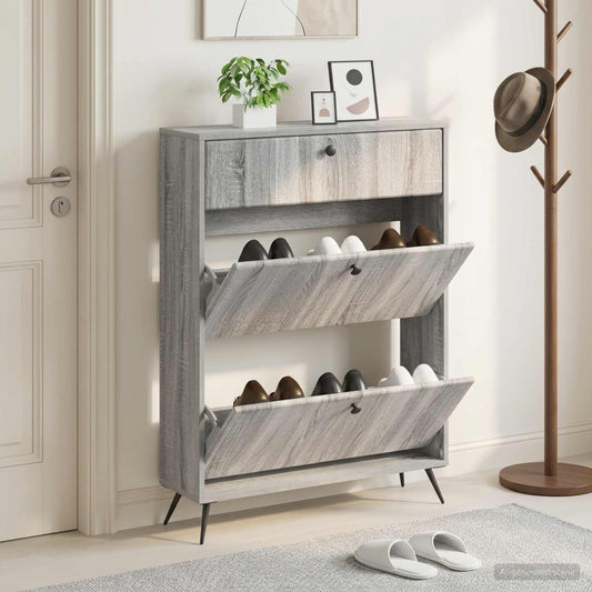 vidaXL Ντουλάπα Παπουτσιών BREDA 78 x 24 x 103 εκ. Επεξεργασμένο Ξύλο