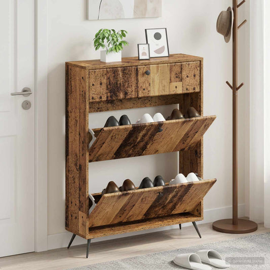 vidaXL Ντουλάπα Παπουτσιών BREDA 78 x 24 x 103 εκ. Επεξεργασμένο Ξύλο