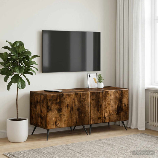 vidaXL Ντουλάπι TV Καπνισμένο Ξύλο Δρυός Επεξεργασμένο Ξύλο
