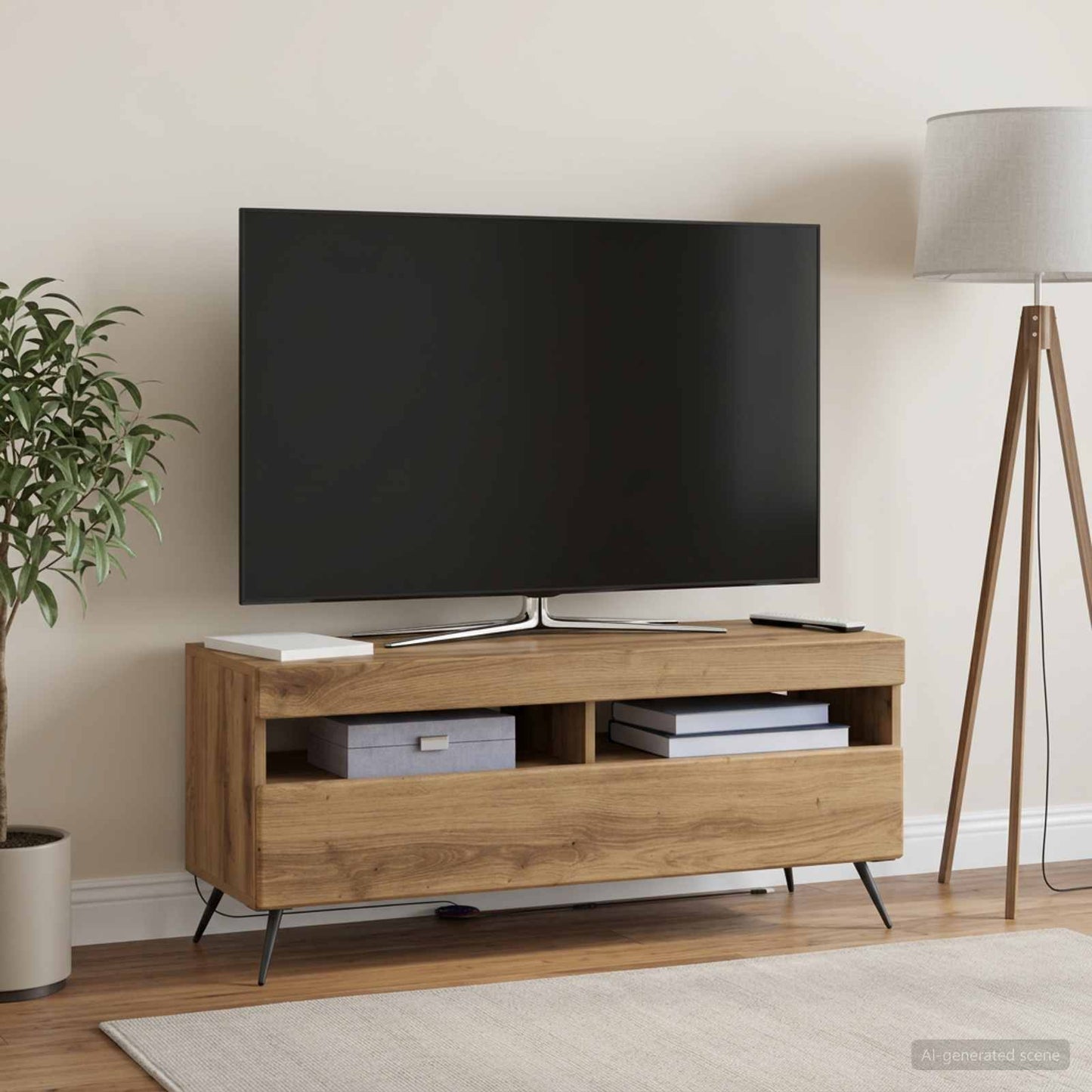 vidaXL Ντουλάπα LED Τηλεόρασης Artisan Δρυς Επεξεργασμένο Ξύλο