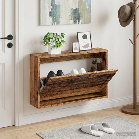 vidaXL Τοίχου Ντουλάπα Παπουτσιών UTRECHT 71 x 17 x 43 εκ