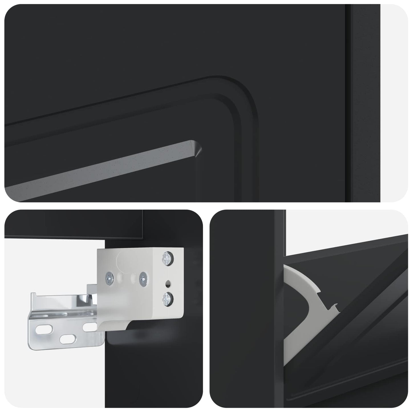 vidaXL Τοίχου Ντουλάπα Παπουτσιών UTRECHT 71 x 17 x 86 εκ. Μαύρο