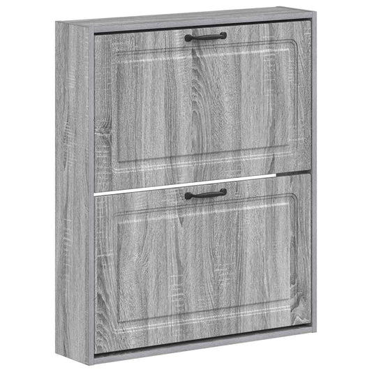 vidaXL Τοίχου Ντουλάπα Παπουτσιών UTRECHT 71 x 17 x 86 εκ. Γκρι Sonoma