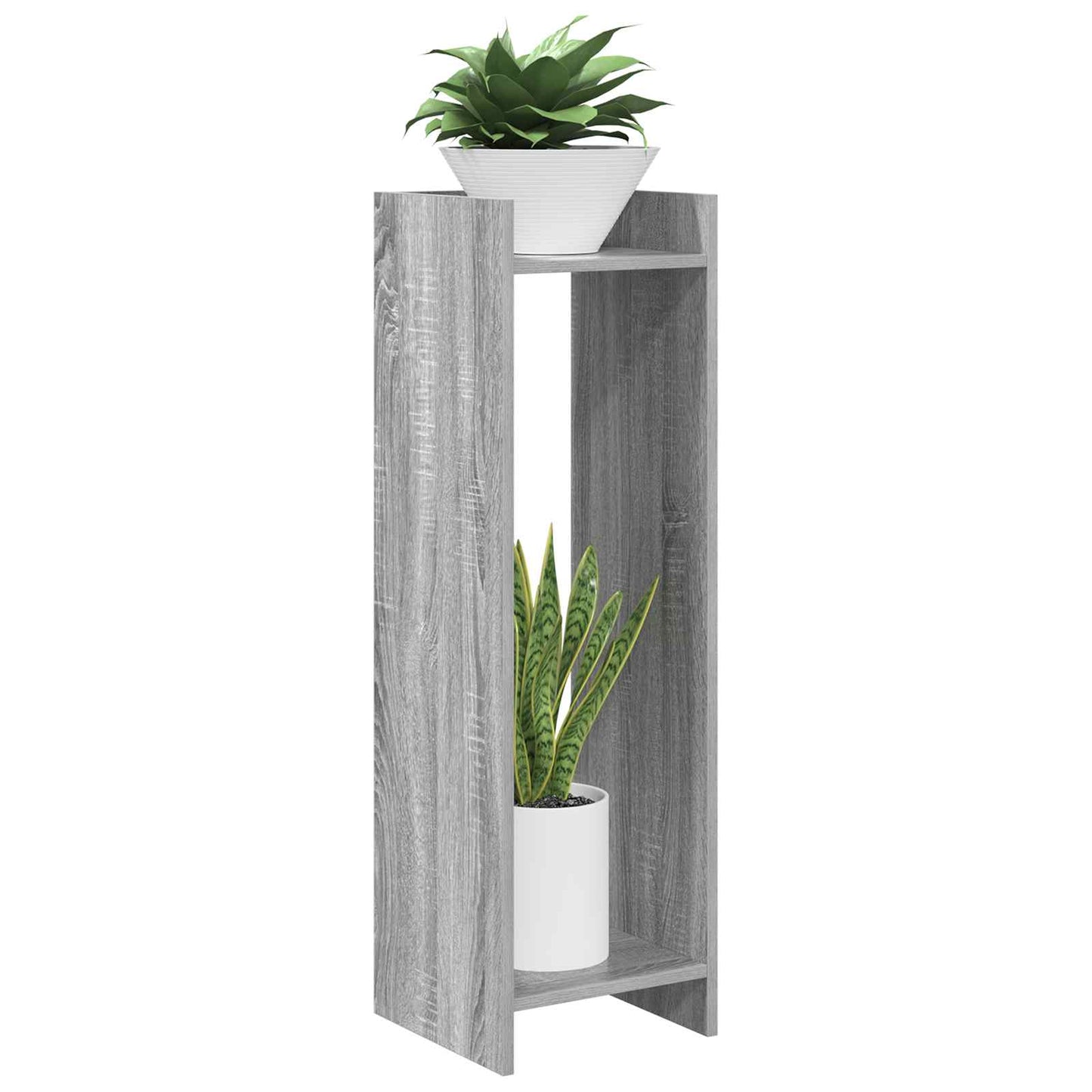 vidaXL Βάση φυτών Γκρι Sonoma 30 x 30 x 100 εκ Επεξεργασμένο Ξύλο