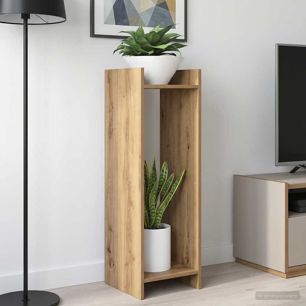 vidaXL Βάση φυτών Artisan Δρυς 30 x 30 x 100 εκ Επεξεργασμένο Ξύλο