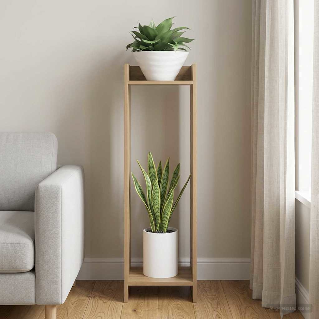 vidaXL Βάση φυτών Artisan Δρυς 30 x 30 x 100 εκ Επεξεργασμένο Ξύλο