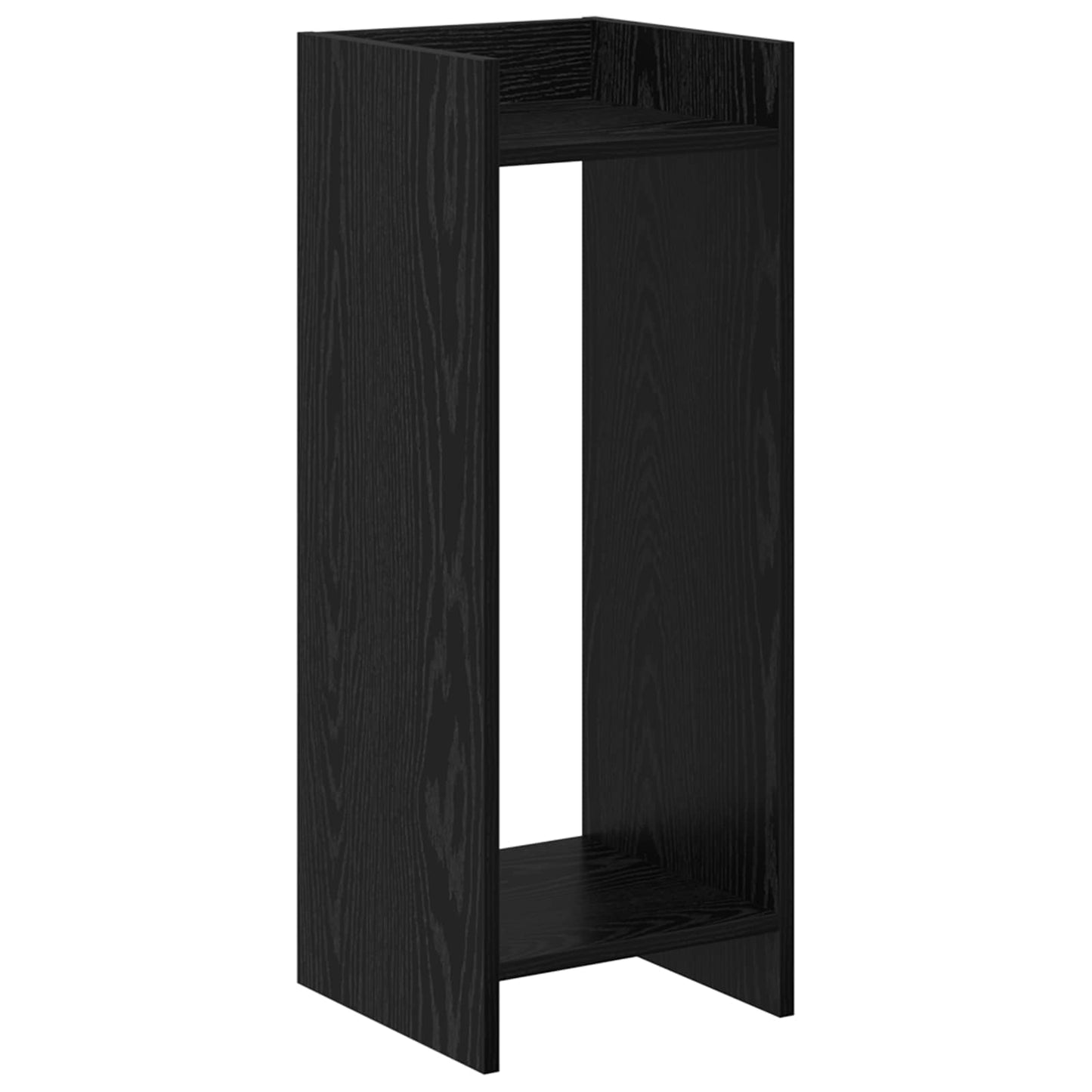 vidaXL Βάση φυτών με ράφι 2 pcs Μαύρη Δρυς 30 x 30 x 80 cm