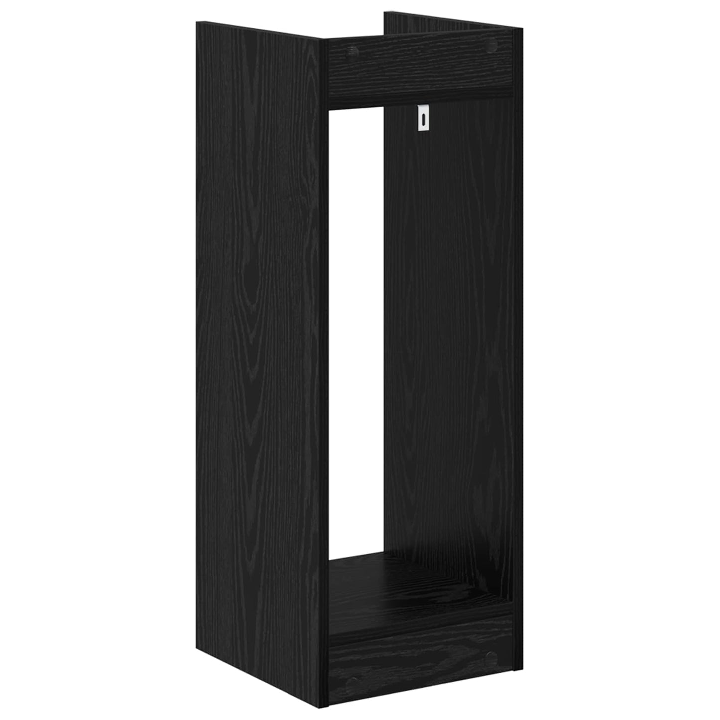 vidaXL Βάση φυτών με ράφι 2 pcs Μαύρη Δρυς 30 x 30 x 80 cm