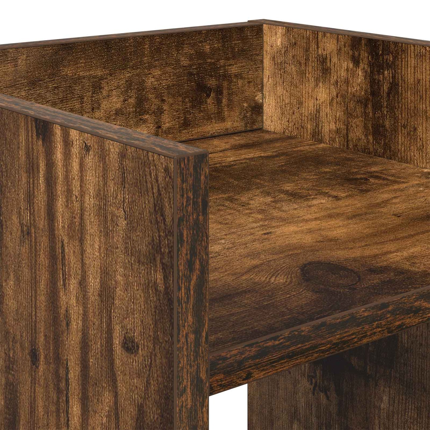 vidaXL Βάση φυτών Καπνισμένο Ξύλο Δρυός 30 x 30 x 80 cm