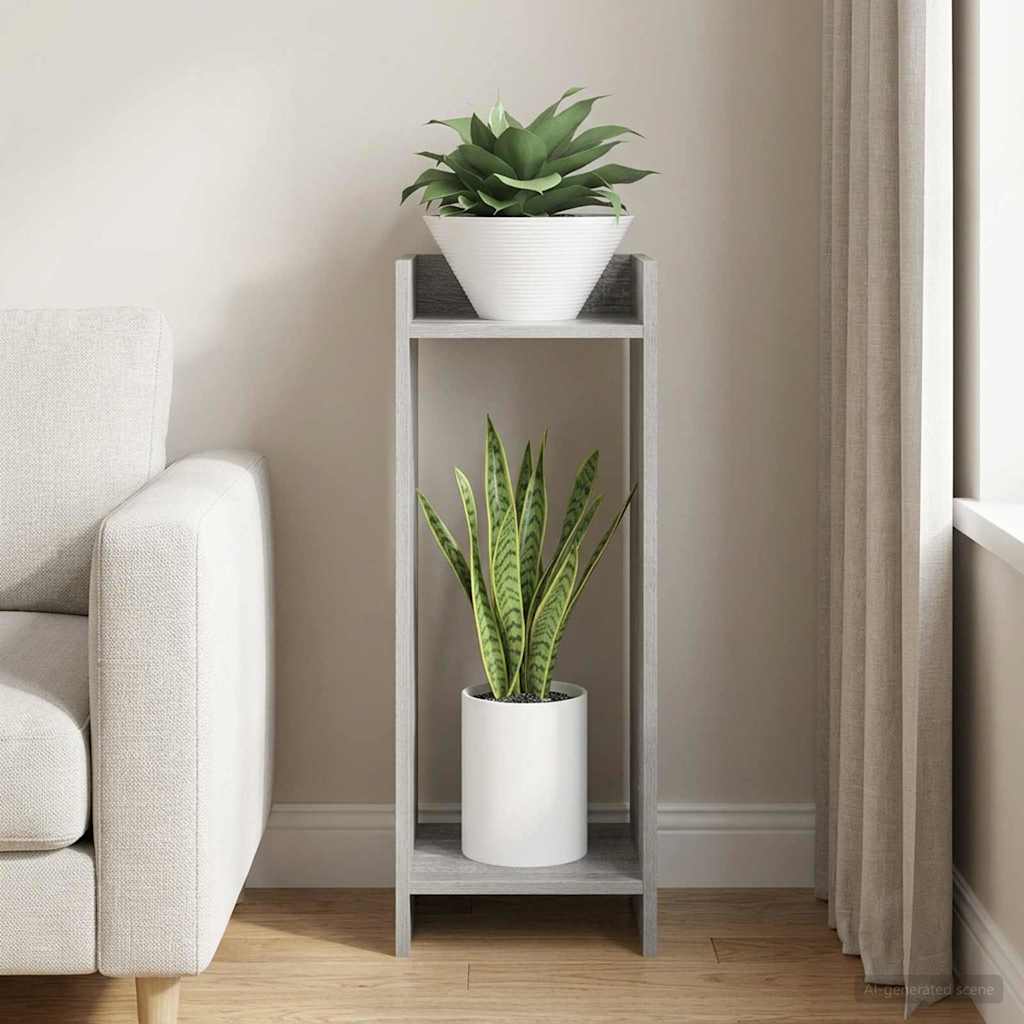 vidaXL Βάση φυτών Γκρι Sonoma 30 x 30 x 80 cm Επεξεργασμένο Ξύλο