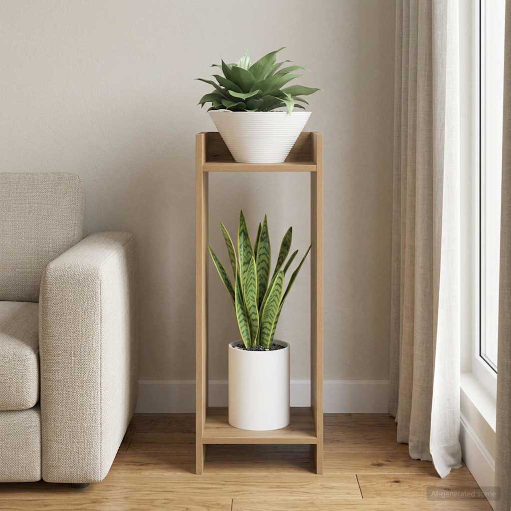 vidaXL Βάση φυτών Artisan Δρυς 30 x 30 x 80 cm Επεξεργασμένο Ξύλο