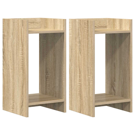 vidaXL Βάση φυτών με ράφι 2 pcs Δρύς Sonoma 30 x 30 x 60 cm