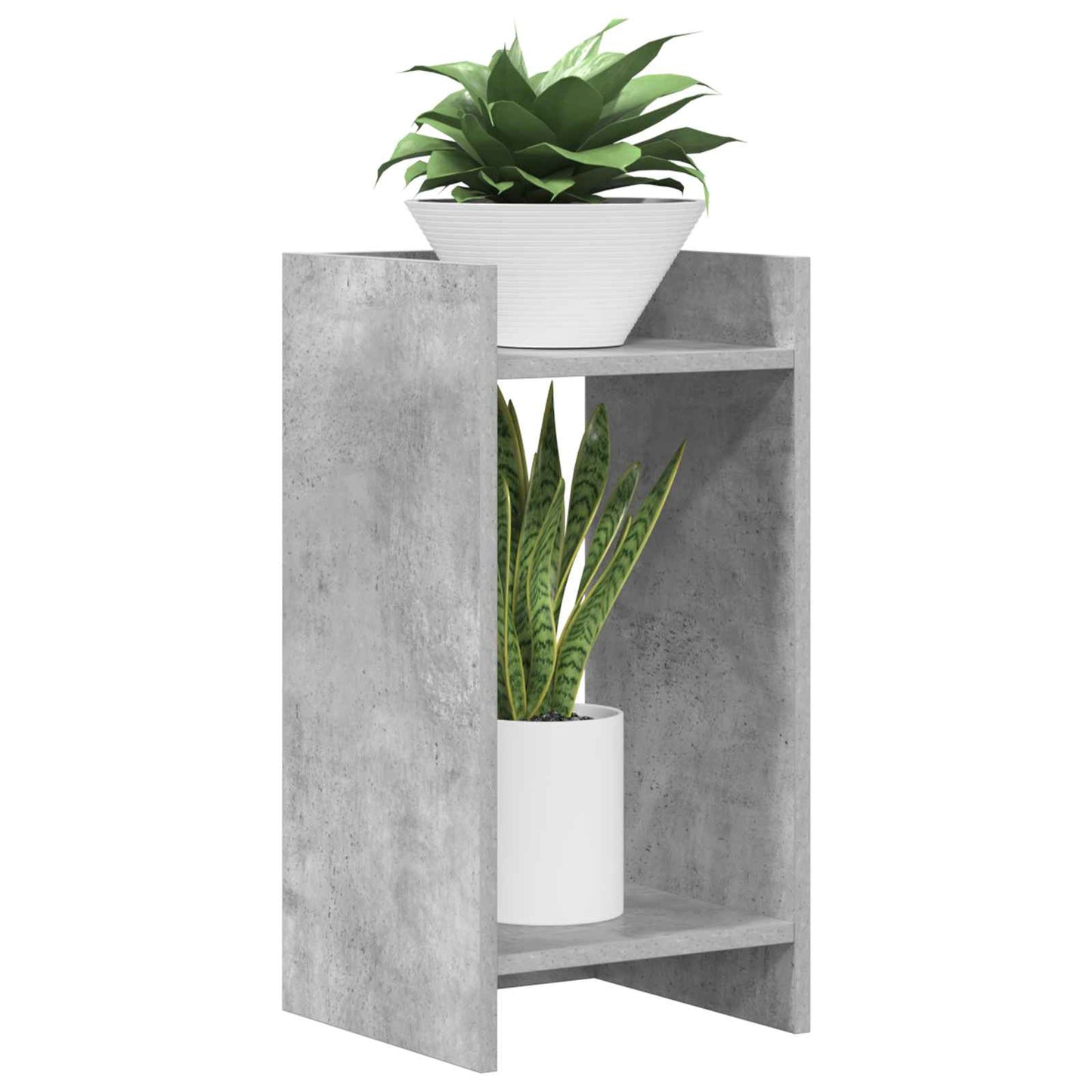 vidaXL Βάση φυτών με ράφι Σκυρόχρωμο Γκρι 30 x 30 x 60 cm