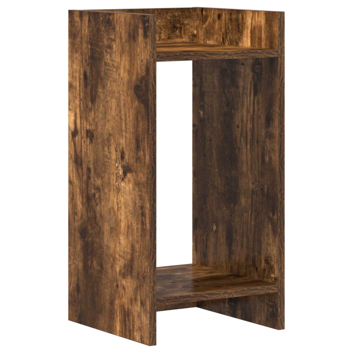 vidaXL Βάση φυτών με ράφι 2 pcs Καπνιστή Δρυς 30 x 30 x 60 cm