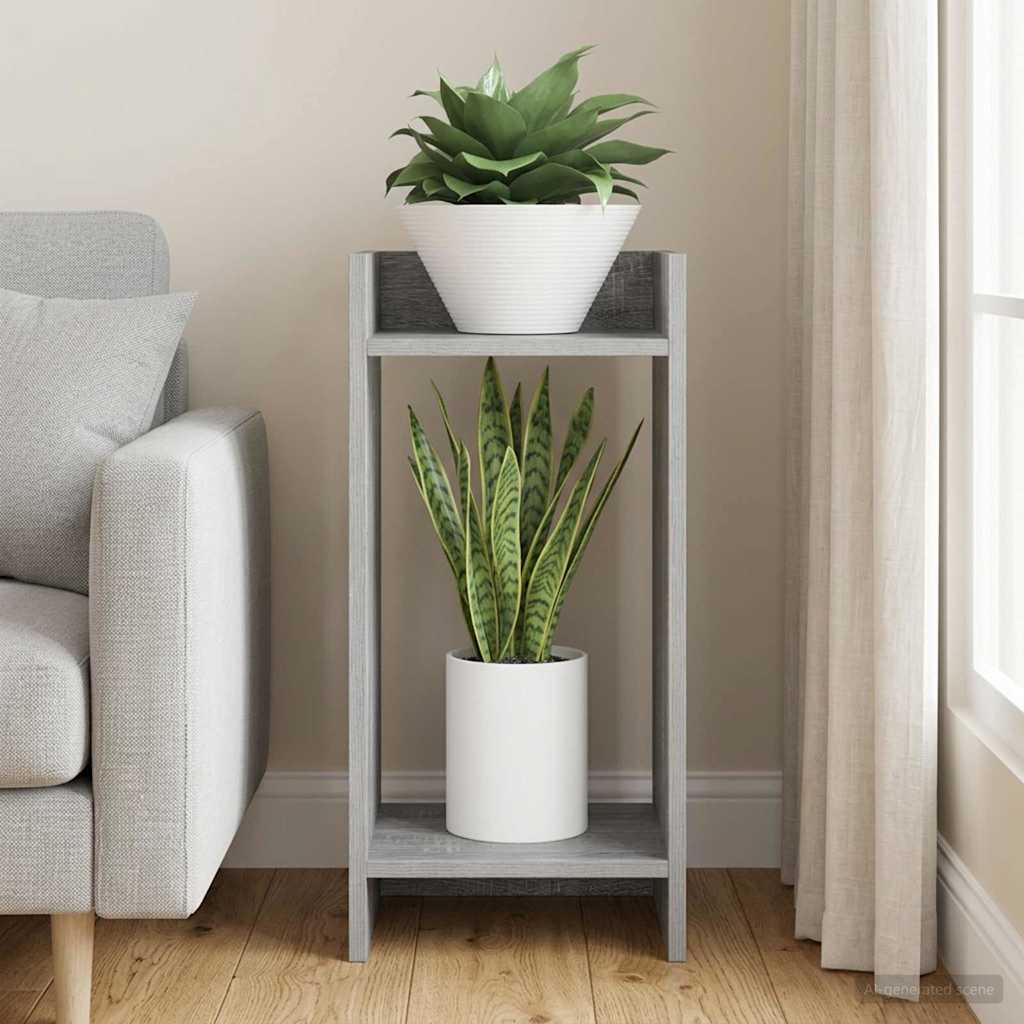 vidaXL Βάση φυτών Γκρι Sonoma 30 x 30 x 60 cm Επεξεργασμένο Ξύλο