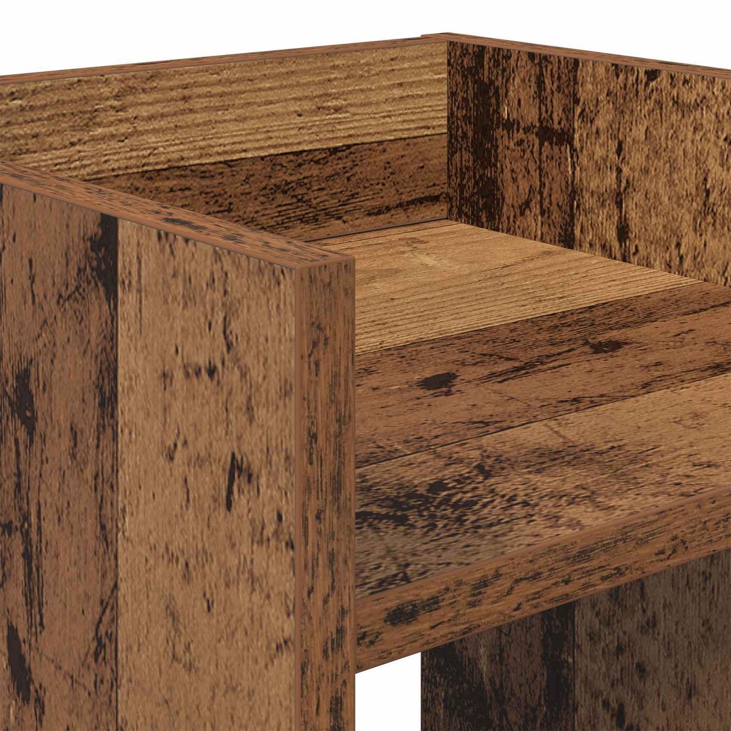 vidaXL Βάση φυτών Παλαιωμένο ξύλο 30 x 30 x 60 cm Επεξεργασμένο Ξύλο