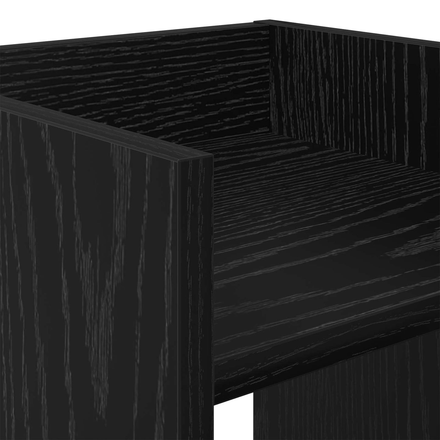 vidaXL Βάση φυτών με ράφι Μαύρη Δρυς 30 x 30 x 40 cm