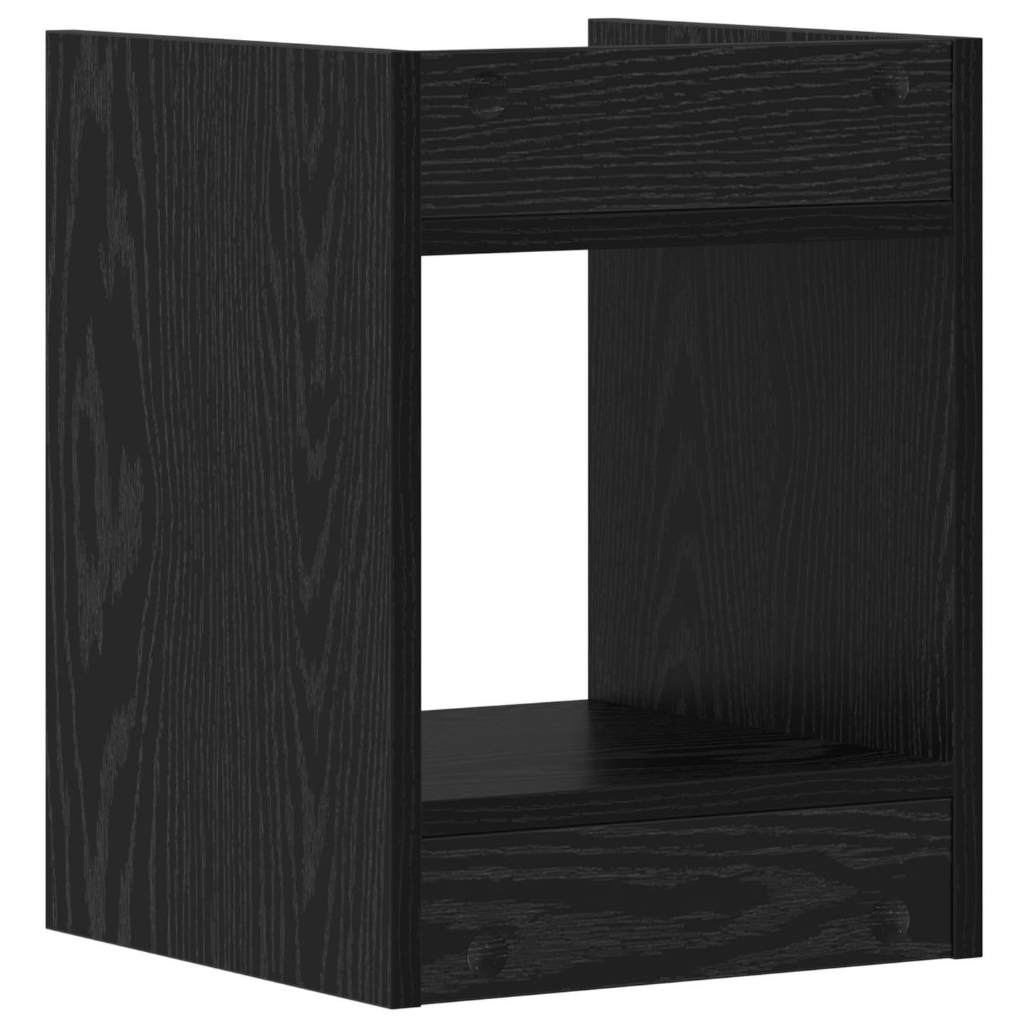 vidaXL Βάση φυτών με ράφι 2 pcs Μαύρη Δρυς 30 x 30 x 40 cm
