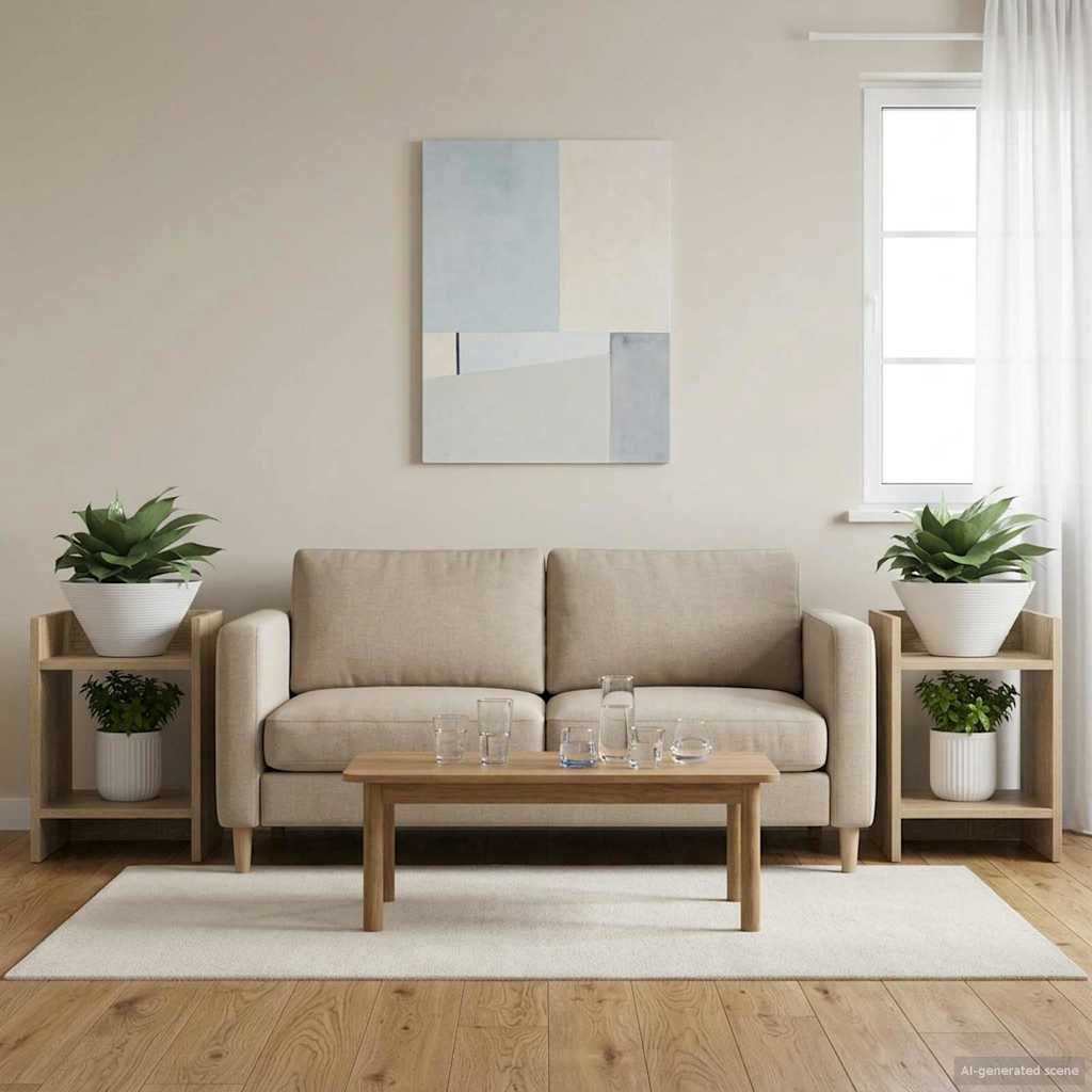vidaXL Βάση φυτών 2 τμχ. Δρύς Sonoma 30 x 30 x 40 cm