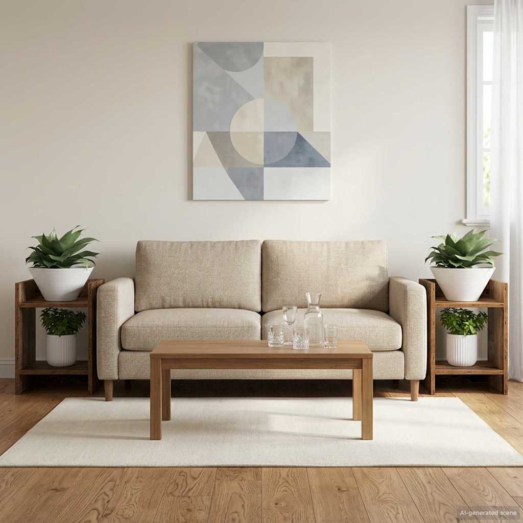 vidaXL Βάση φυτών 2 τμχ. Παλιό ξύλο 30 x 30 x 40 cm