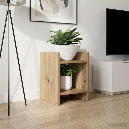 vidaXL Βάση φυτών Artisan Δρυς 30 x 30 x 40 cm Επεξεργασμένο Ξύλο