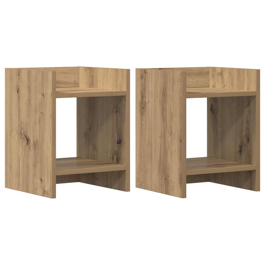 vidaXL Βάση φυτών 2 τμχ. Τεχνίτικη Δρυς 30 x 30 x 40 cm