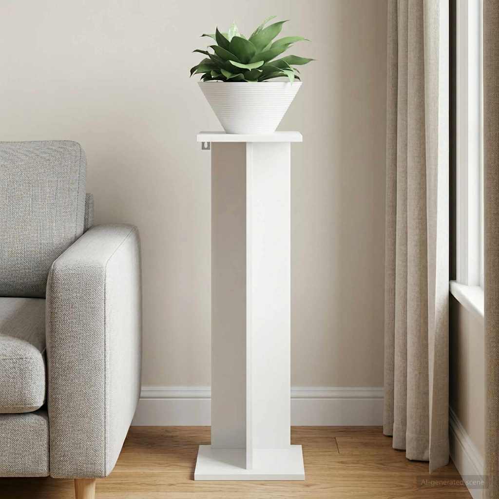 vidaXL Βάση φυτών Λευκός 25 x 25,5 x 80,5 εκ.