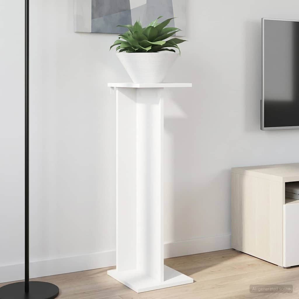 vidaXL Βάση φυτών 2 τμχ. Λευκός 25 x 25,5 x 80,5 εκ.