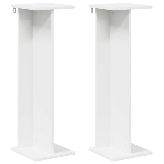 vidaXL Βάση φυτών 2 τμχ. Λευκός 25 x 25,5 x 80,5 εκ.