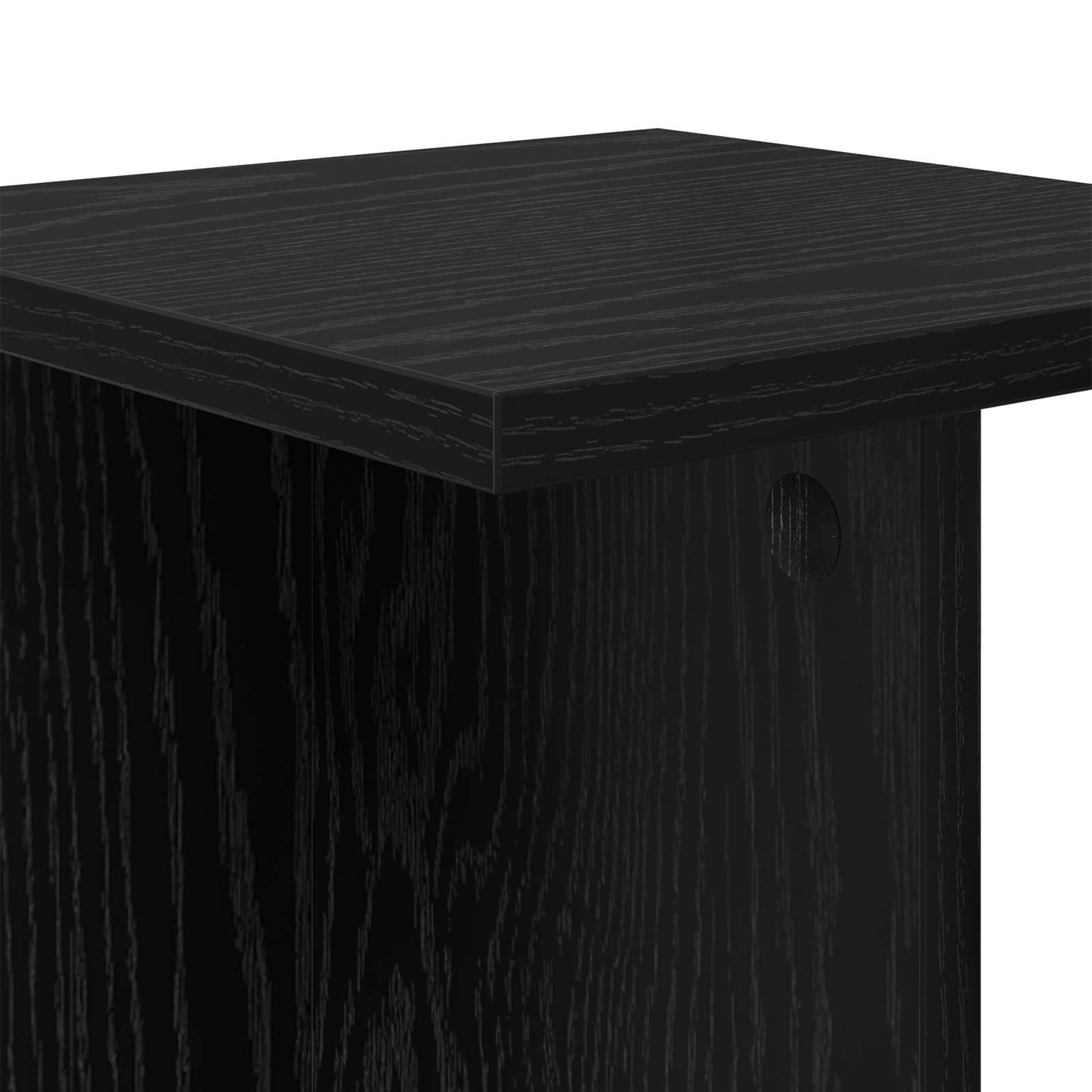 vidaXL Βάση φυτών Μαύρη Δρυς 25 x 25,5 x 80,5 εκ.