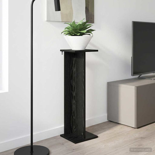 vidaXL Βάση φυτών Μαύρη Δρυς 25 x 25,5 x 80,5 εκ.