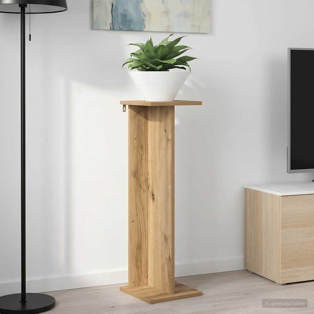 vidaXL Βάση φυτών Τεχνίτικη Δρυς 25 x 25,5 x 80,5 εκ.