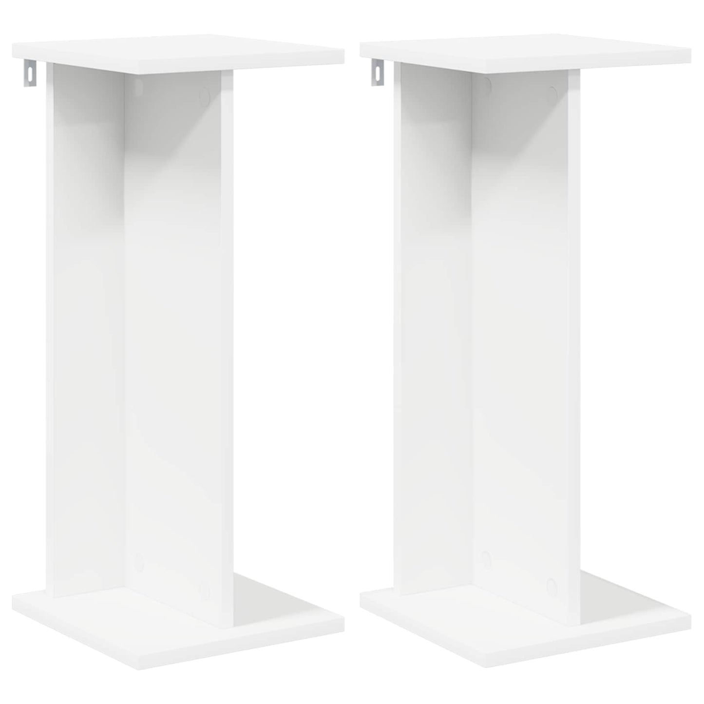 vidaXL Βάση φυτών 2 τμχ. Λευκός 25 x 25,5 x 60,5 εκ.