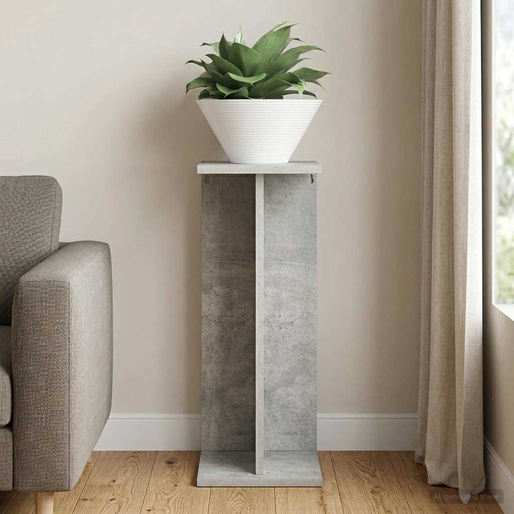 vidaXL Βάση φυτών Σκυρόχρωμο Γκρι 25 x 25,5 x 60,5 εκ.