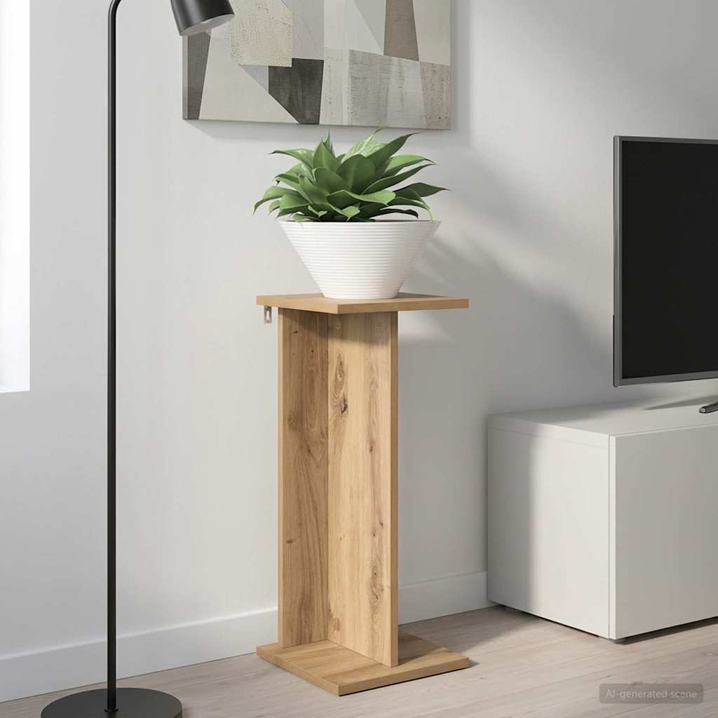 vidaXL Βάση φυτών Artisan Δρυς 25 x 25,5 x 60,5 εκ. Επεξεργασμένο Ξύλο