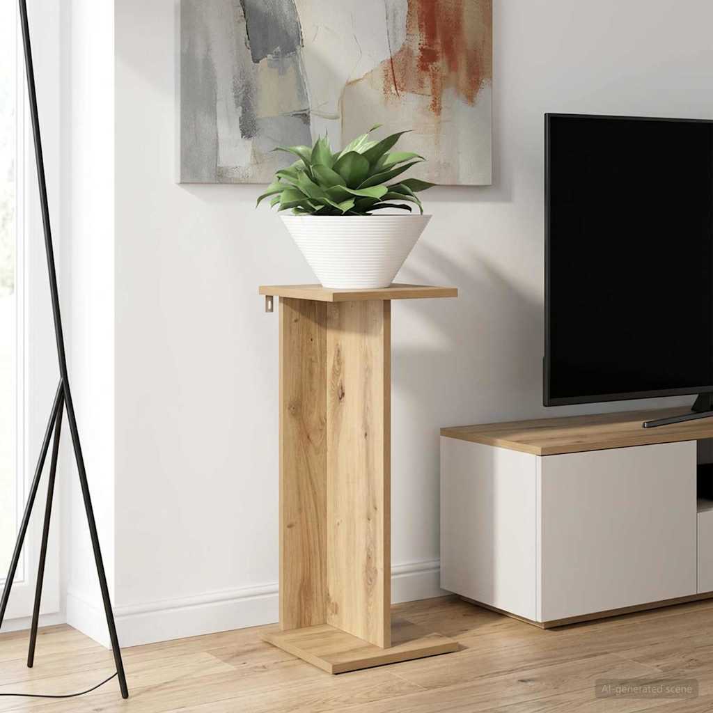 vidaXL Βάση φυτών 2 τμχ. Τεχνίτικη Δρυς 25 x 25,5 x 60,5 εκ.