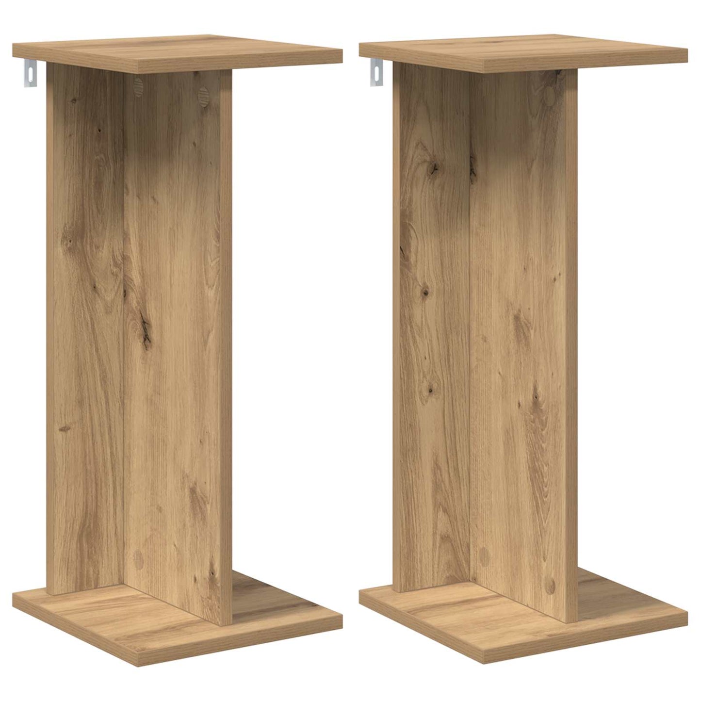 vidaXL Βάση φυτών 2 τμχ. Τεχνίτικη Δρυς 25 x 25,5 x 60,5 εκ.