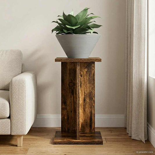 vidaXL Βάση φυτών Καπνισμένο Ξύλο Δρυός 25 x 25,5 x 40,5 εκ.