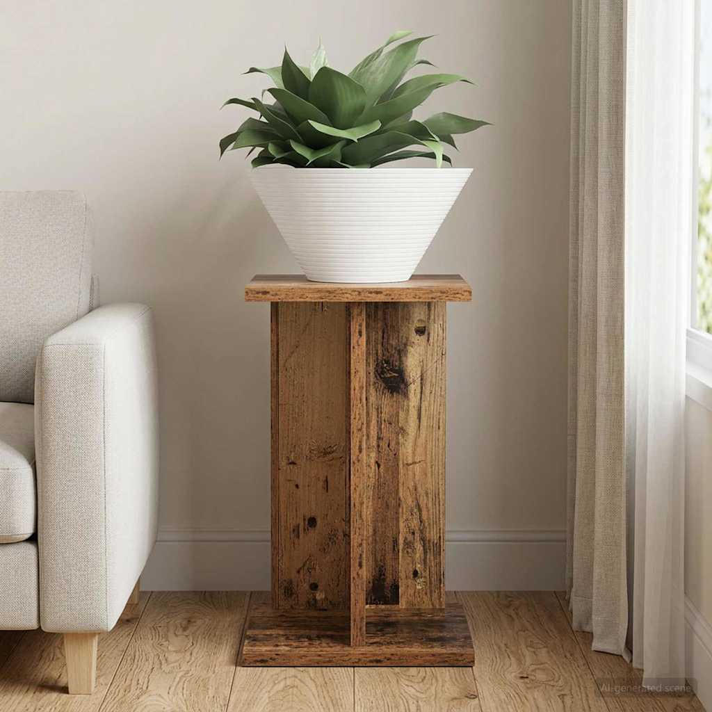 vidaXL Βάση φυτών Παλαιωμένο ξύλο 25 x 25,5 x 40,5 εκ.