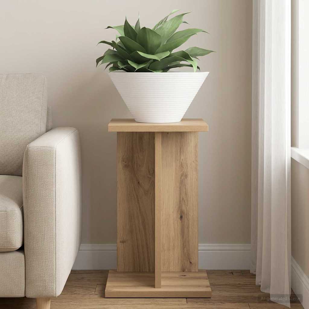 vidaXL Βάση φυτών Artisan Δρυς 25 x 25,5 x 40,5 εκ. Επεξεργασμένο Ξύλο