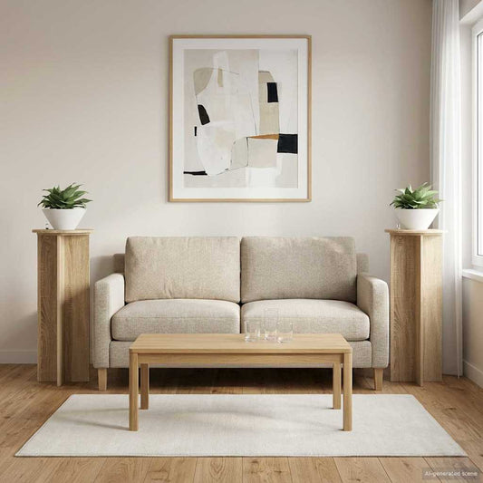 vidaXL Βάση φυτών 2 pcs Sonoma Δρυς Ø40 x 100 εκ. Επεξεργασμένο Ξύλο