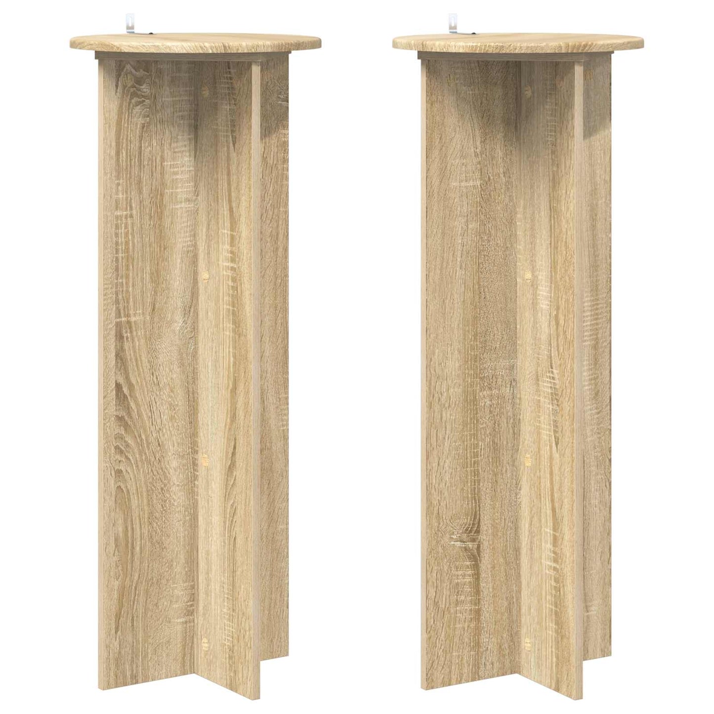 vidaXL Βάση φυτών 2 pcs Sonoma Δρυς Ø40 x 100 εκ. Επεξεργασμένο Ξύλο