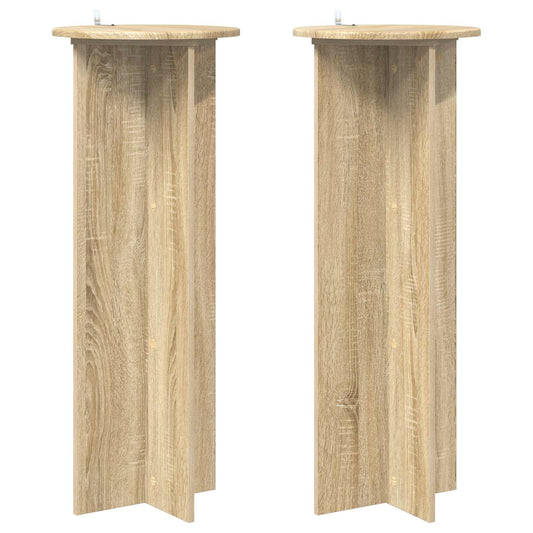 vidaXL Βάση φυτών 2 pcs Sonoma Δρυς Ø40 x 100 εκ. Επεξεργασμένο Ξύλο
