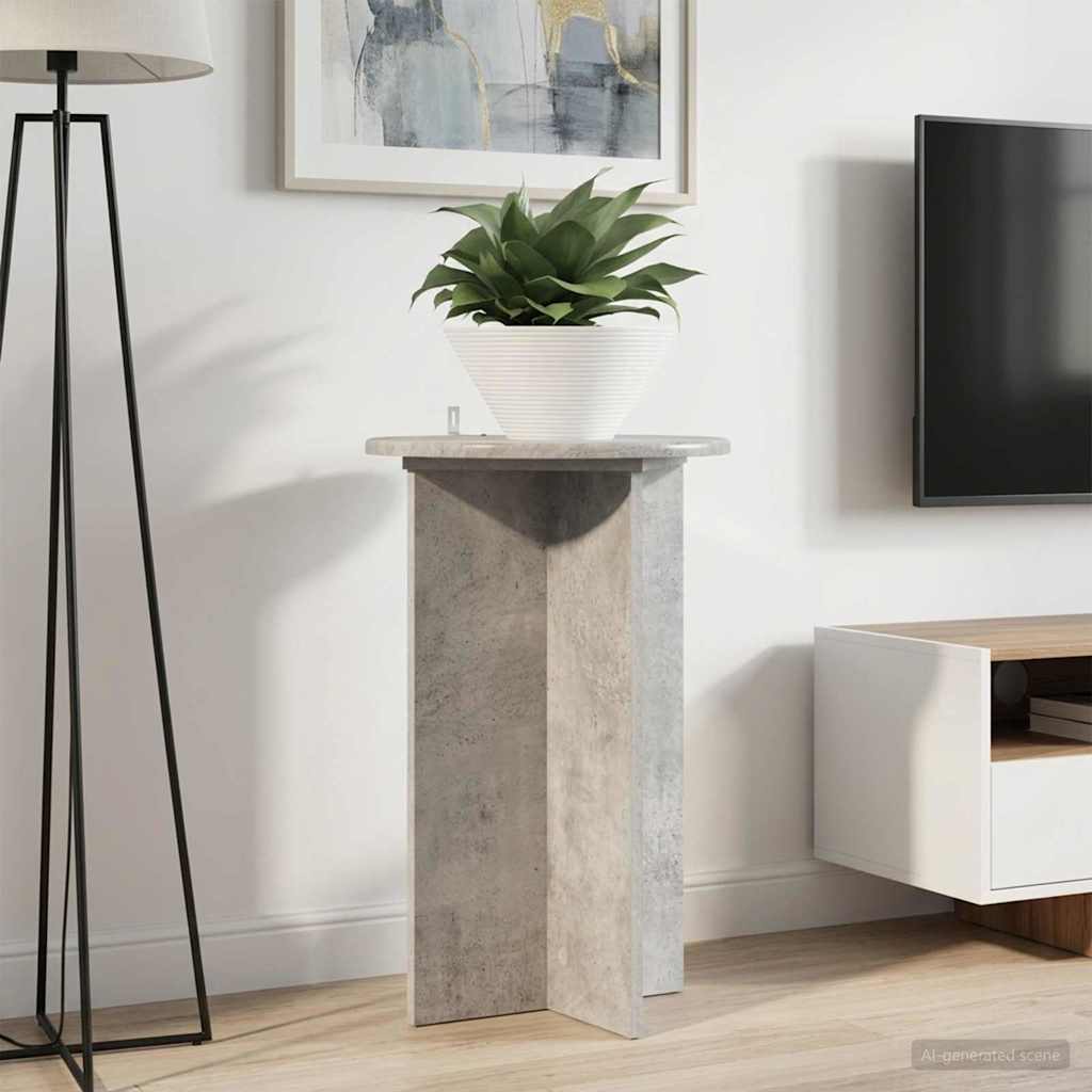 vidaXL Βάση φυτών 2 τμχ. Γκρι Σκυροδέματος Ø40 x 60 εκ.