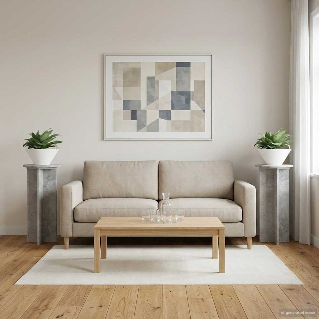 vidaXL Βάση φυτών 2 τμχ. Γκρι Σκυροδέματος 29,5 x 29,5 x 60 εκ.